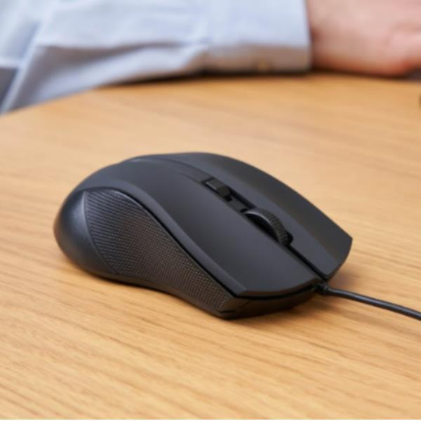 Mouse Ottico Nilox Tech USB 1600 DPI Nero Ergonomico - immagine 6