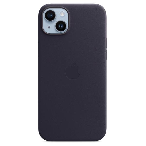 Cover iPhone 14 Plus Apple in Pelle con MagSafe - Nero Midnight - immagine 2