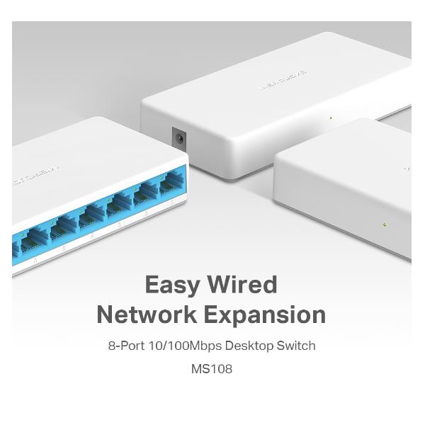 Switch Mercusys MS108 8 Porte 10/100 Managed - immagine 3