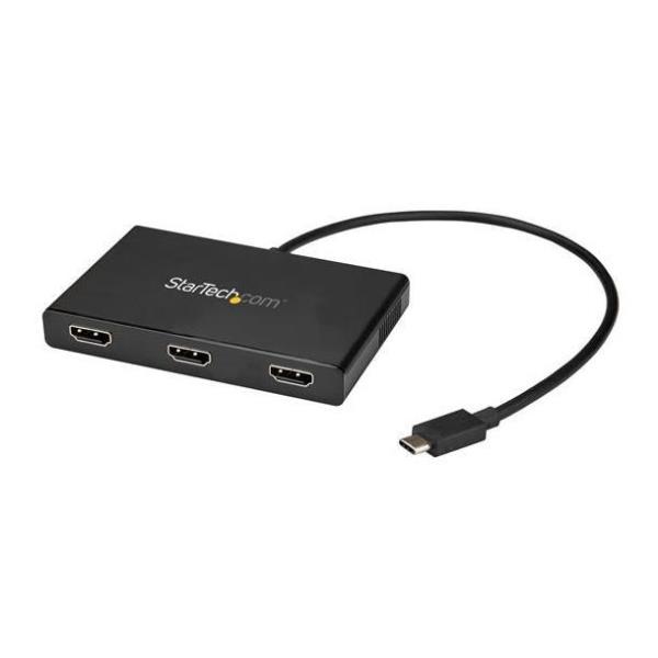 Adattatore USB-C a HDMI Startech Hub MST 3 Porte Nero - immagine 4