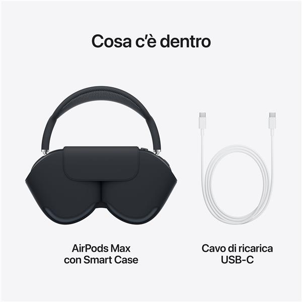 Cuffie Gaming Apple AirPods Max Mezzanotte Noise Cancelling Bluetooth - SKU: MWW43ZM/A - Immagine 3