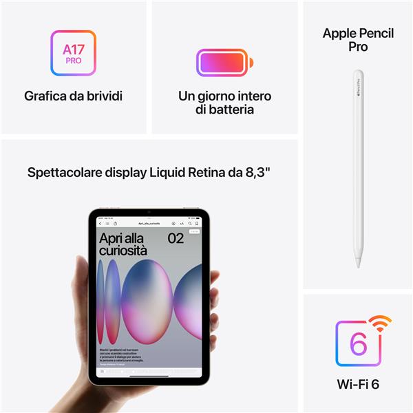 Tablet Apple iPad mini 8.3" Wi-Fi 512GB 8GB RAM Beige - immagine 2