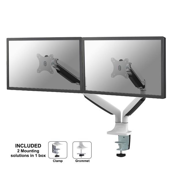 Staffa Monitor Neomounts NM-D750D White per 2 Schermi fino a 32" - immagine 2