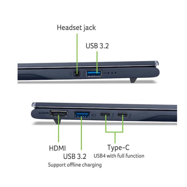 Notebook Acer Swift 14 Copilot+PC 14" Intel Core Ultra 7 32GB 1TB - immagine 4