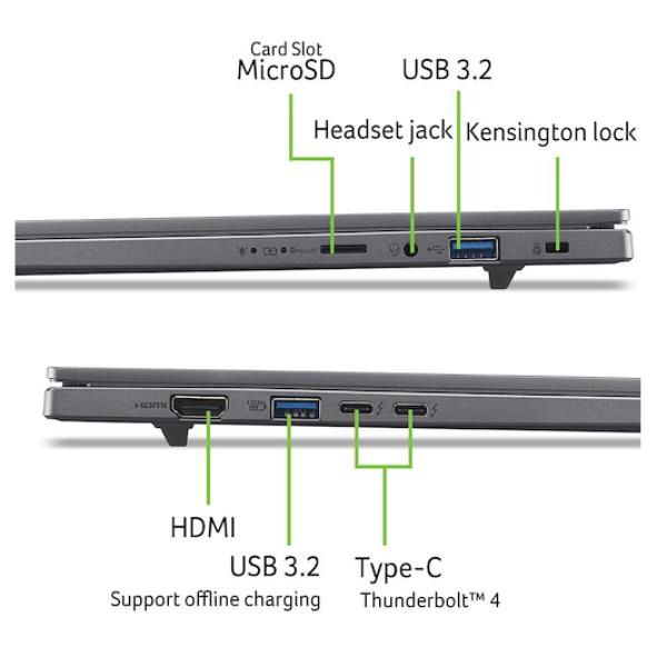 Notebook Acer Aspire 16 AI 16" Intel Core Ultra 7 16GB 512GB Windows 11 - immagine 3