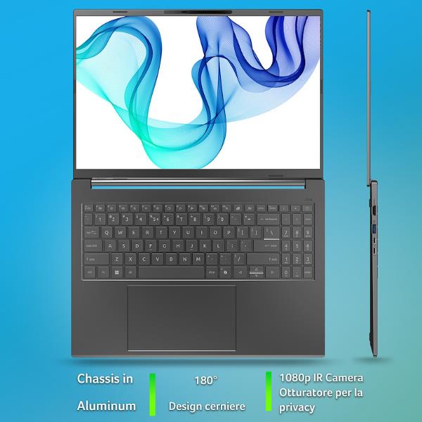 Notebook Acer Aspire 16 AI 16" Intel Core Ultra 7 16GB 512GB Windows 11 - immagine 4