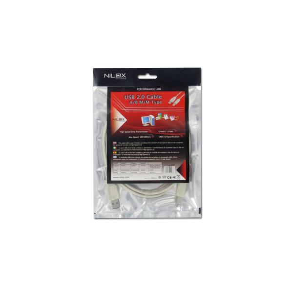 Cavo USB 2.0 Nilox A/B 4.5 metri - immagine 3