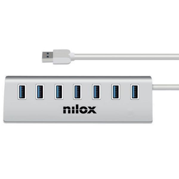 Hub USB Nilox 7 Porte USB 3.0 Grigio - immagine 5