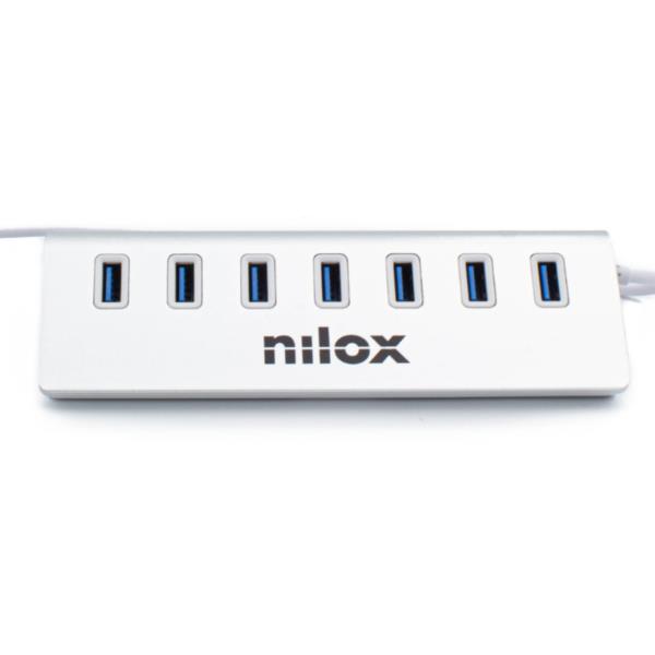 Hub USB Nilox 7 Porte USB 3.0 Grigio - immagine 7