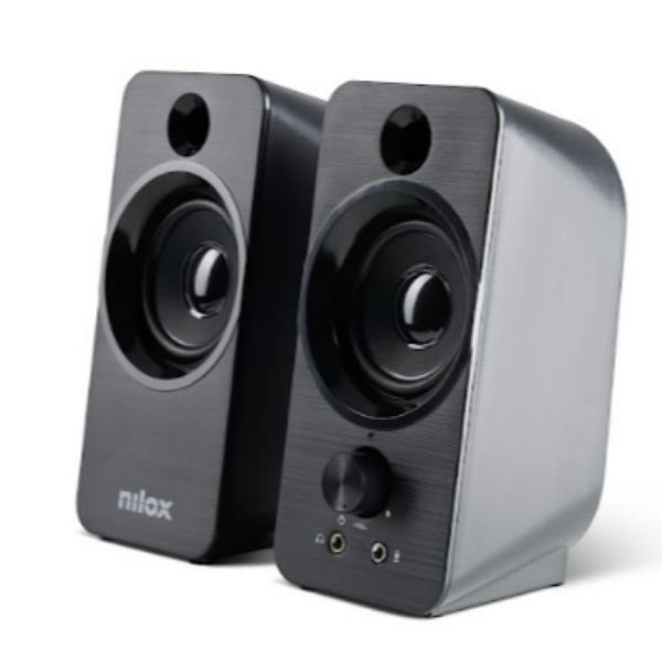 Casse PC Nilox Tech USB con Microfono Nero - immagine 2