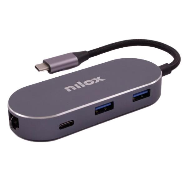 Docking Station USB-C Nilox Mini Grigio Alluminio - immagine 2