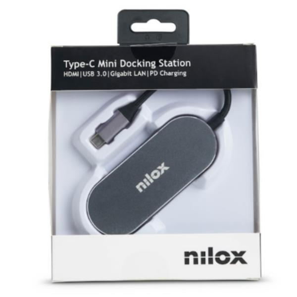 Docking Station USB-C Nilox Mini Grigio Alluminio - immagine 5