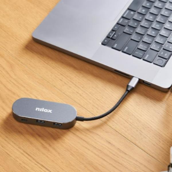 Docking Station USB-C Nilox Mini Grigio Alluminio - immagine 6