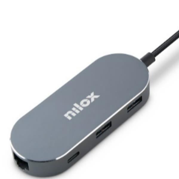 Docking Station USB-C Nilox Mini Grigio Alluminio - immagine 7
