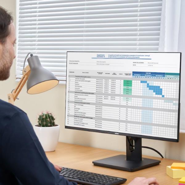 Monitor Business Nilox 23.8" Full HD 75Hz HDMI DP VGA Regolabile - immagine 6