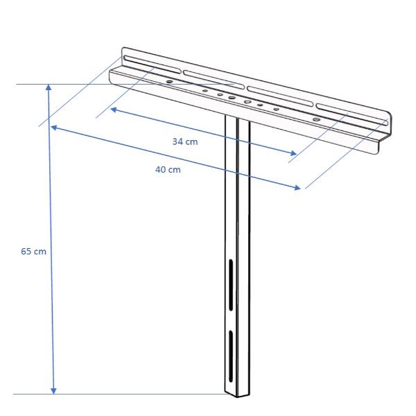 Mensola per TV/Monitor ITB Solution OM07152 Supporto Mobile - immagine 2