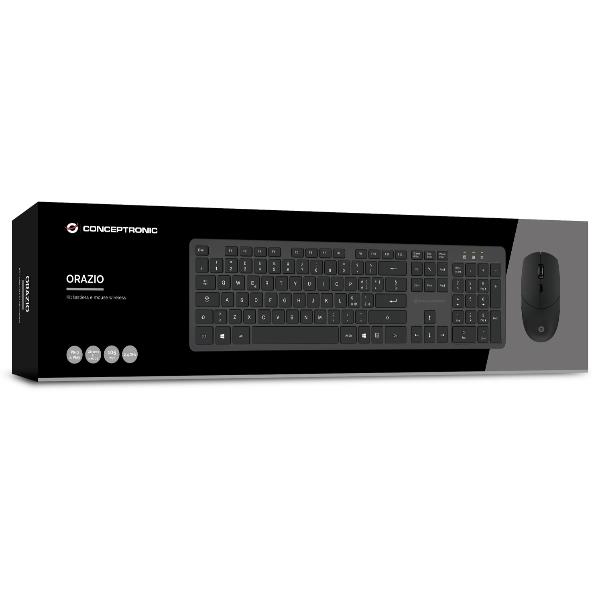 Kit Tastiera e Mouse Wireless Conceptronic Italiano Nero Ergonomico - immagine 3