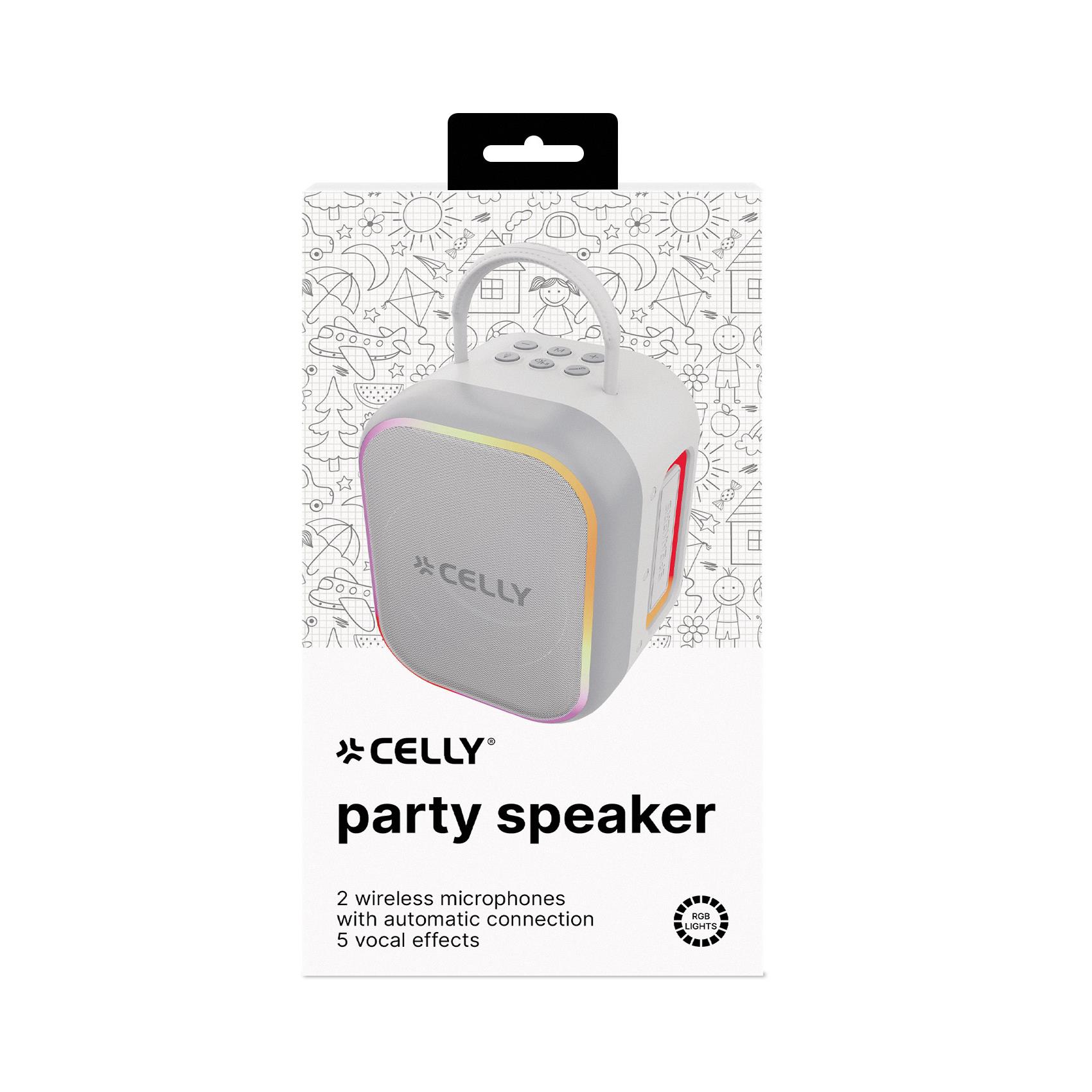 Speaker Celly PARTYKIDS2 10W Wireless con 2 Microfoni e Batteria - immagine 9