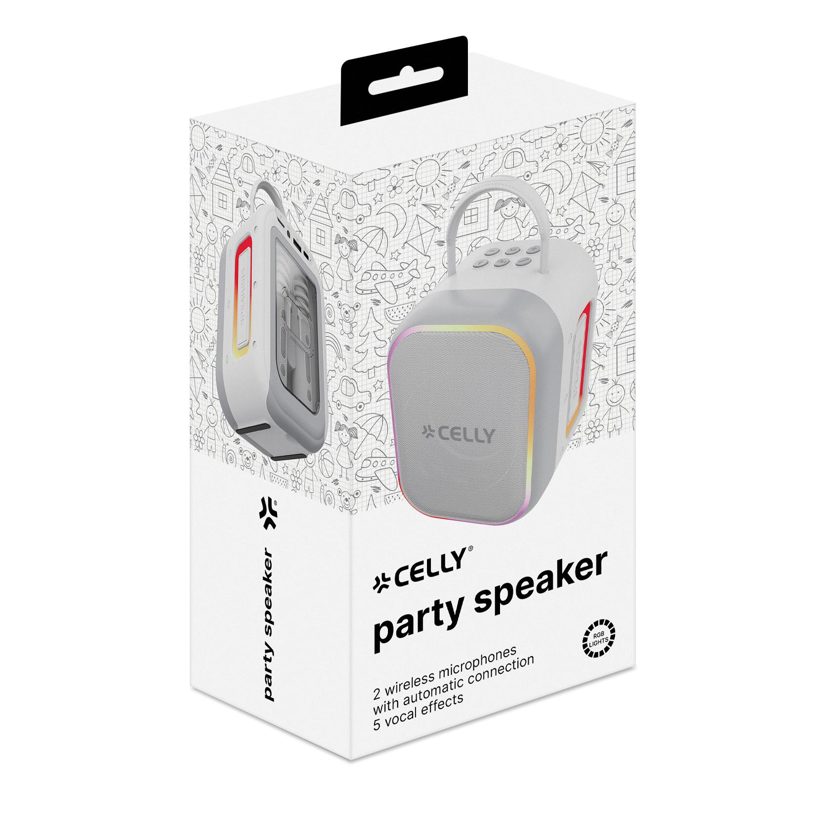 Speaker Celly PARTYKIDS2 10W Wireless con 2 Microfoni e Batteria - immagine 10