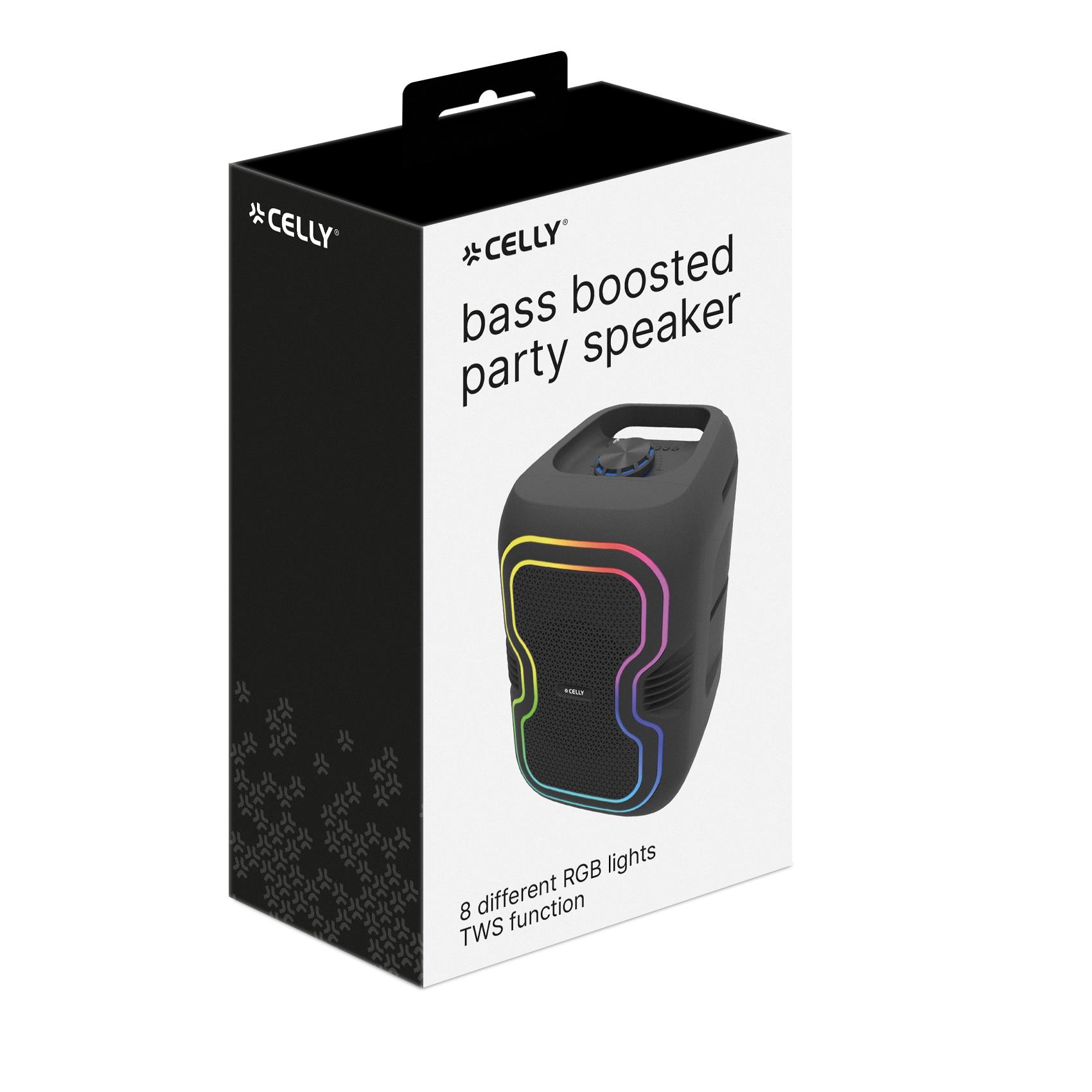 Speaker Bluetooth Celly PARTYSOUND 12W Batteria 1800mAh Nero - immagine 4
