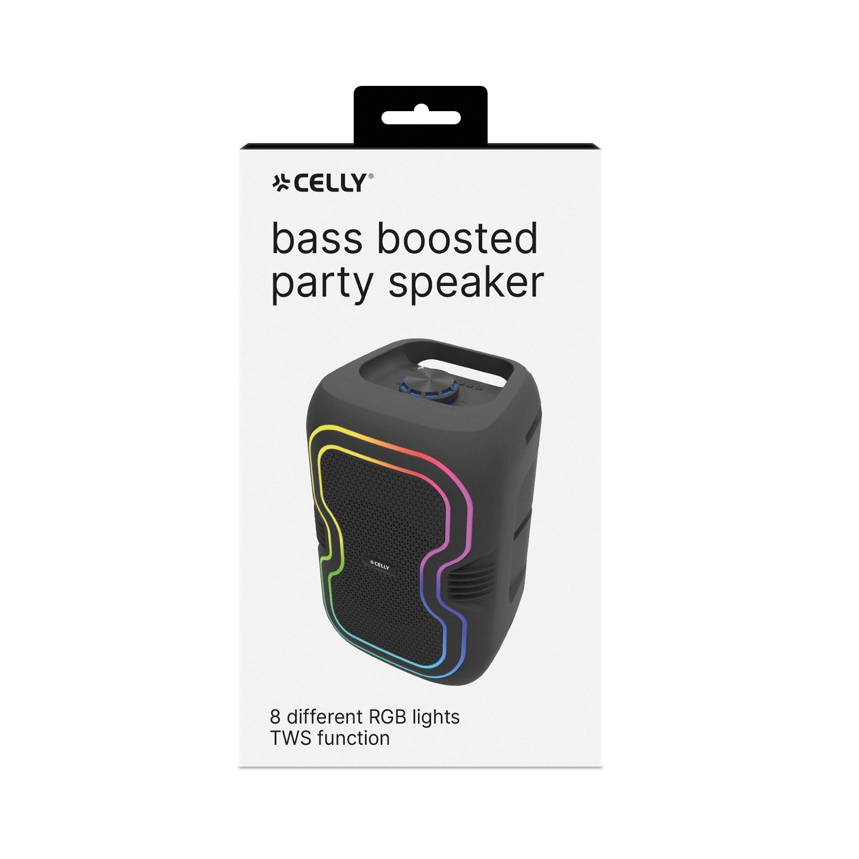 Speaker Bluetooth Celly PARTYSOUND 12W Batteria 1800mAh Nero - immagine 8
