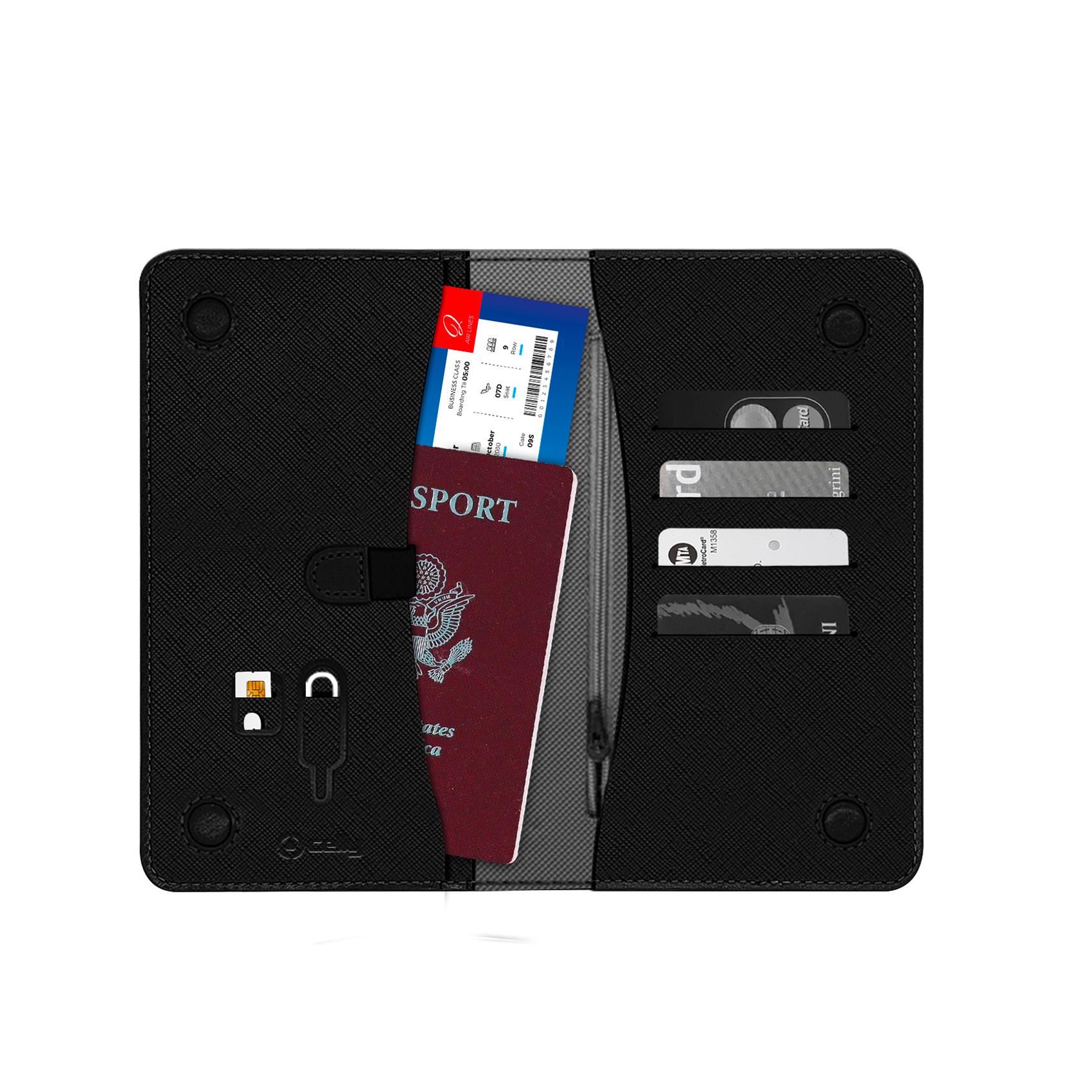 Custodia Universale Documenti Celly PassportV Similpelle Nero - immagine 2