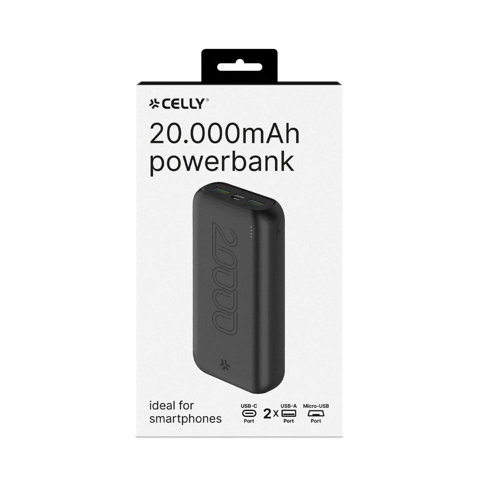 Power Bank Celly PBE20000C 20000 mAh USB-C 10W Ricarica Rapida - immagine 4