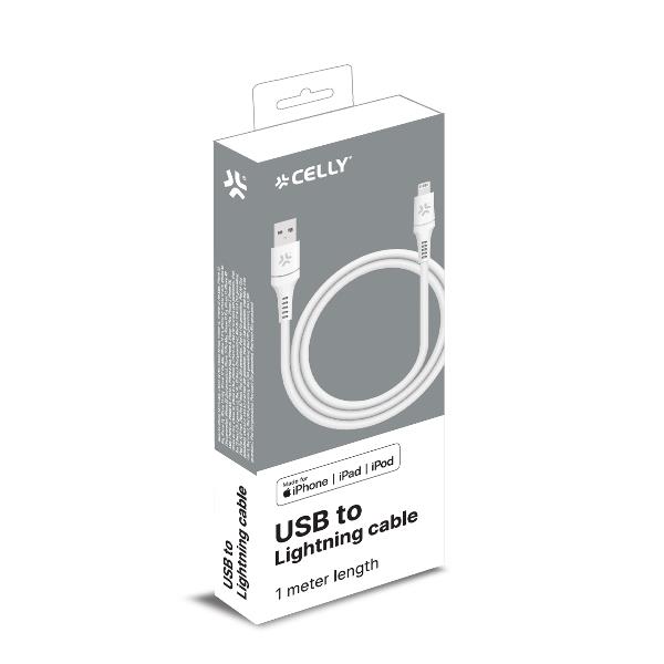 Cavo USB-A to Lightning Celly PC2USBLight 1m 12W Bianco - immagine 2