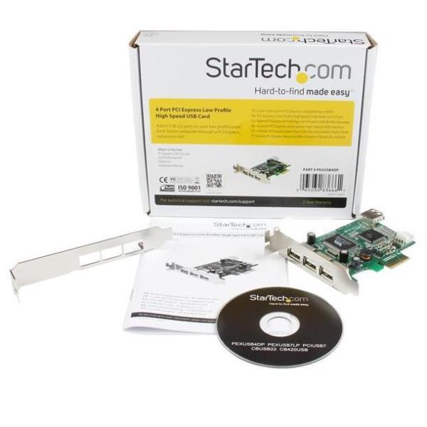 Scheda PCIe USB Startech 4 Porte USB 2.0 Low Profile - immagine 3