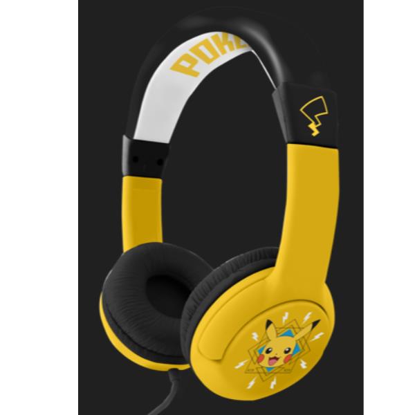 Cuffie Per Bambini Pikachu – Jack 3,5mm, Cavo 90cm, Sensibilità 85dB, Protezione Uditiva
