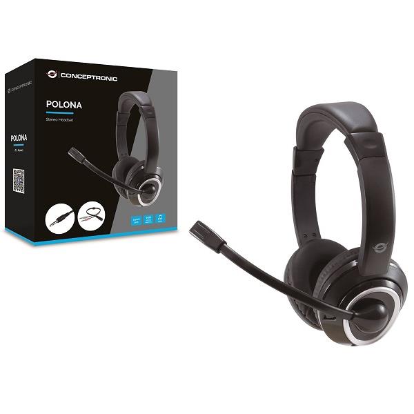 Cuffie Professionali Conceptronic Stereo 3.5mm con Microfono e Controllo Remoto - immagine 6