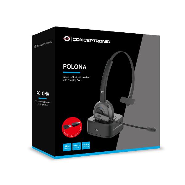 Auricolari Bluetooth Conceptronic con Dock Ricarica e Noise Canceling - immagine 7