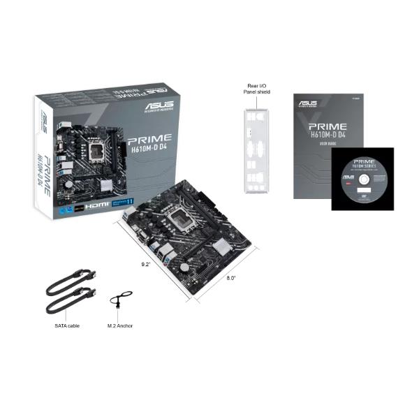 Scheda Madre Asus PRIME H610M-D D4 Micro-ATX LGA1700 DDR4 HDMI - immagine 5