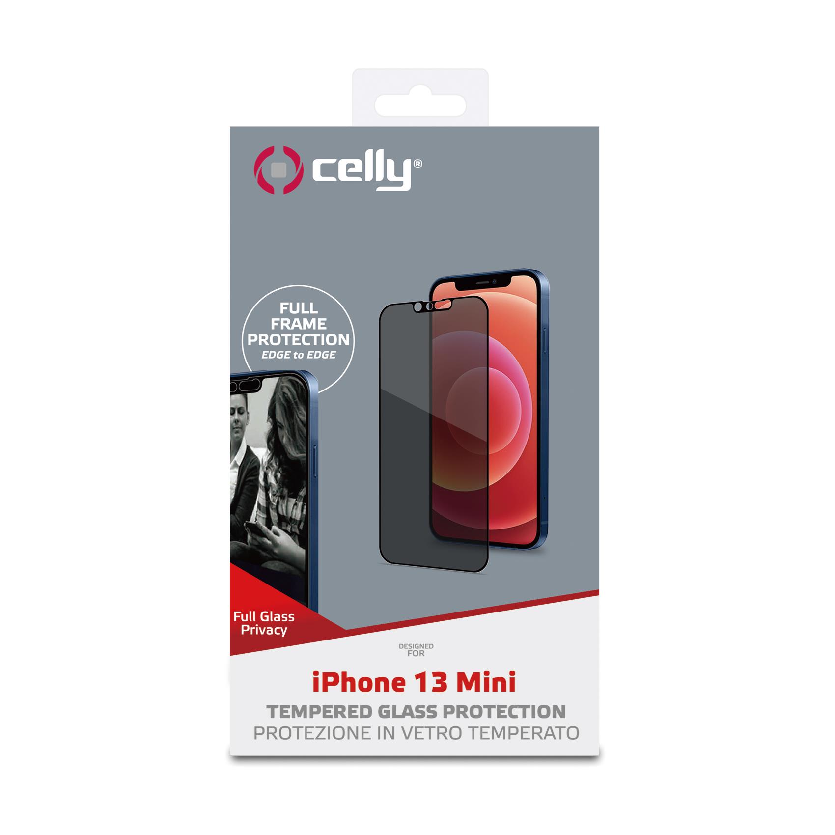 Proteggi Schermo Celly Privacy Full Glass per iPhone 13 Mini - immagine 3