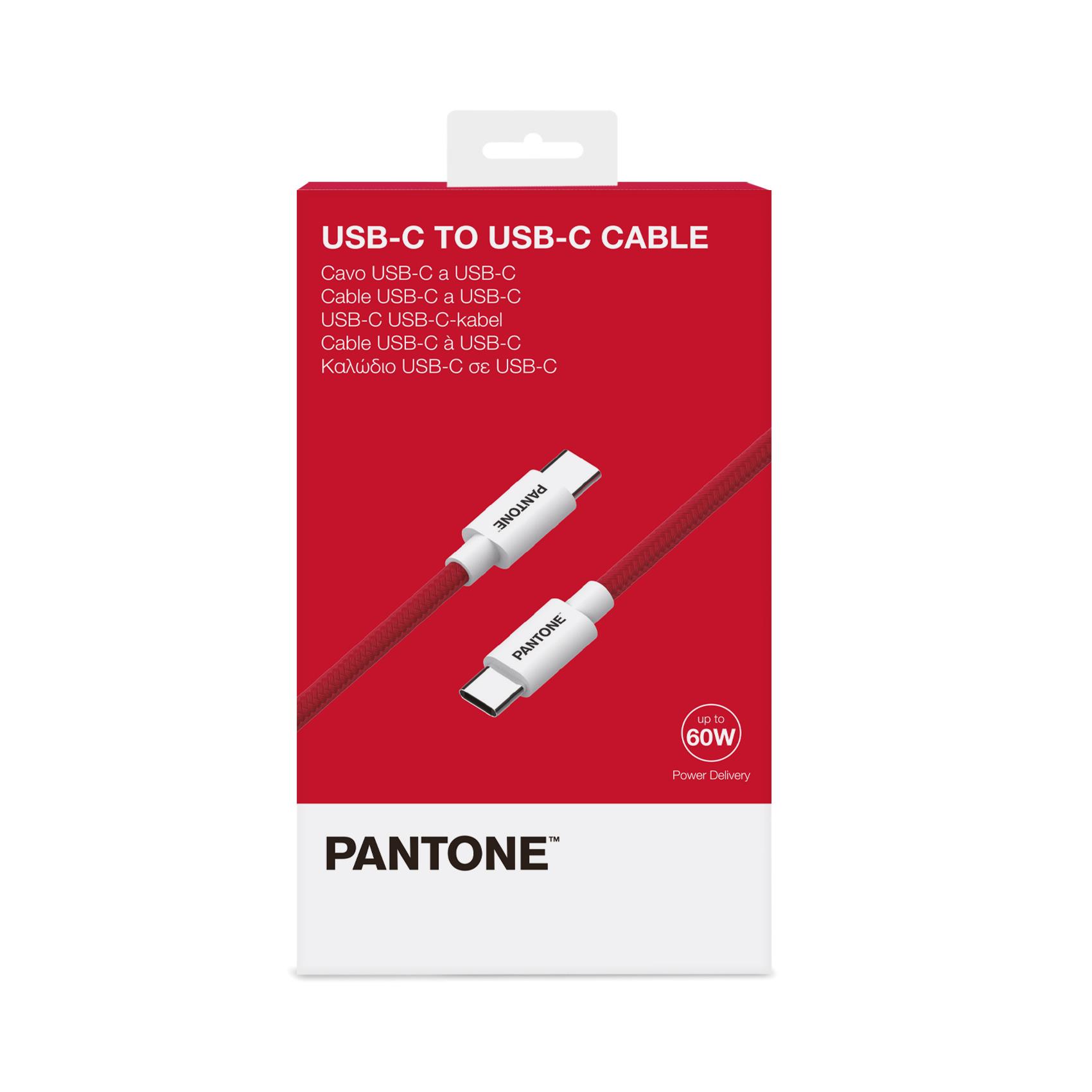 Cavo USB-C Pantone 60W 1.5m Nylon Rosso - immagine 4