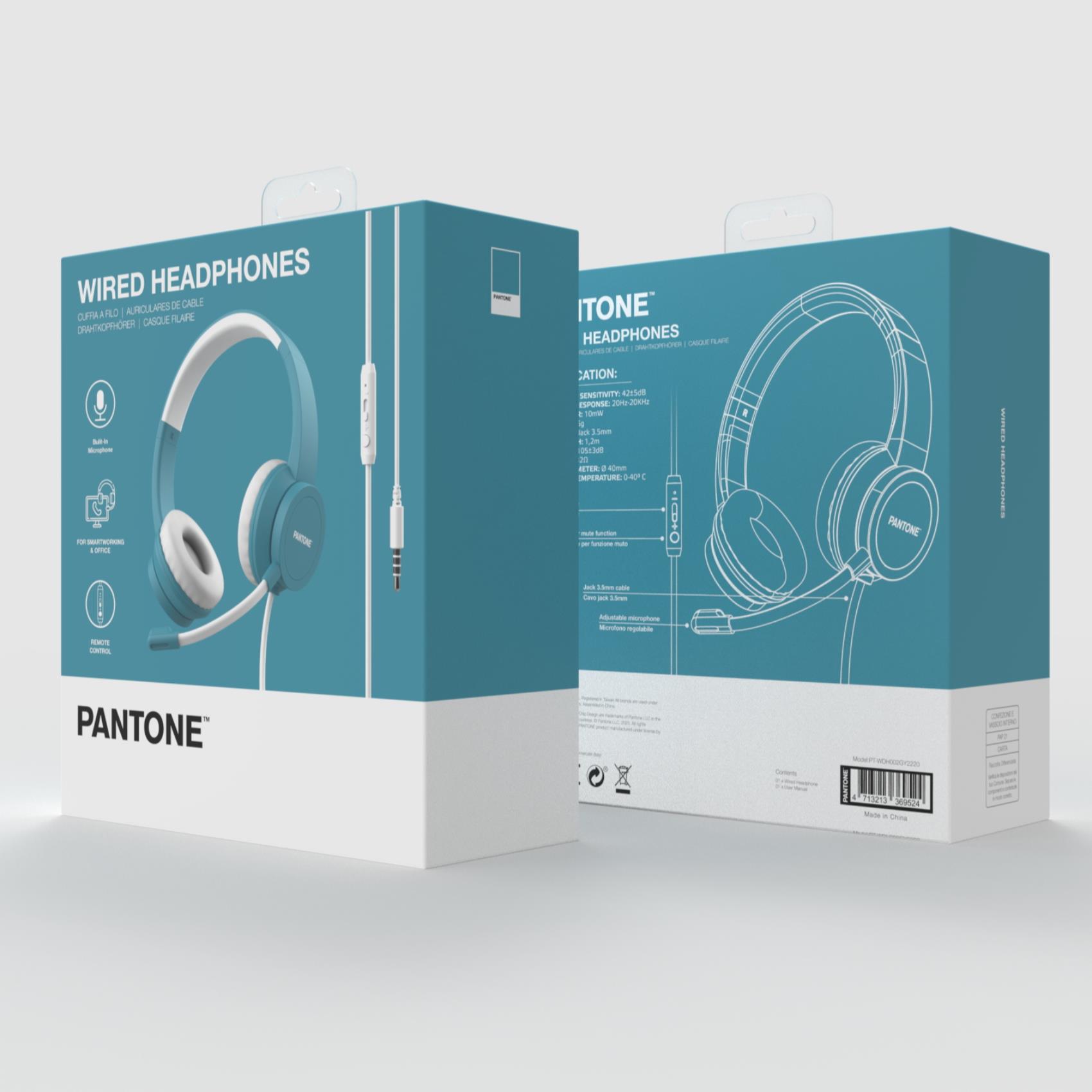 Auricolari Pantone IT Collection con Microfono e Controllo Chiamate Azzurro - immagine 2