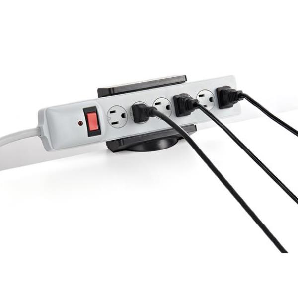 Supporto Rack da Tavolo Startech per Prese Multiple Nero Acciaio - immagine 3