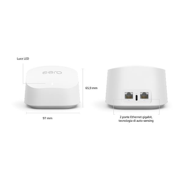 Router Amazon eero 6+ Dual-Band Gigabit 2 Porte LAN - immagine 2