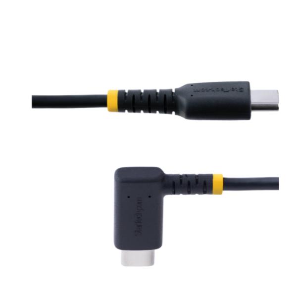 Cavo USB-C Startech 15cm 90° Ricarica Veloce PD 60W Fibra Aramidica - immagine 2