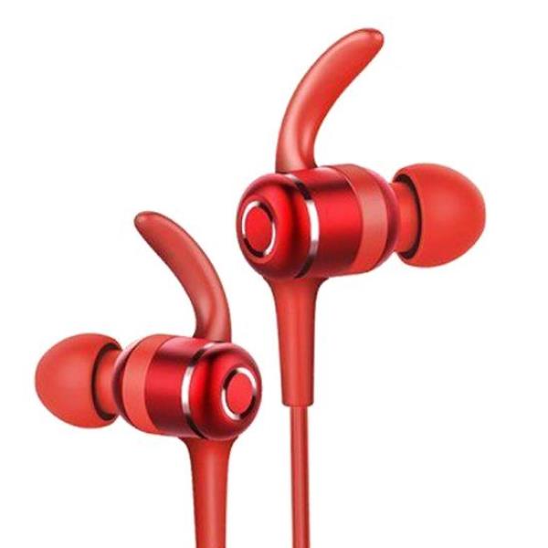 Auricolari Bluetooth Bulk Rock Sportivi con Microfono - Rosso - immagine 2