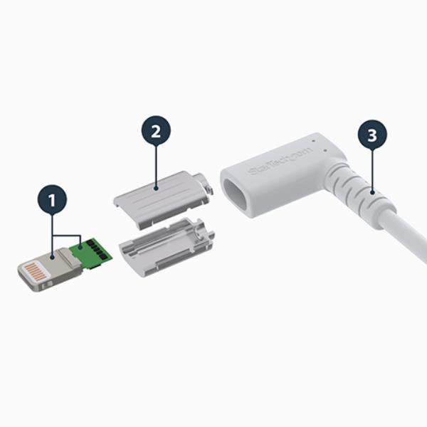 Cavo USB a Lightning Startech Angolare 1m Mfi per iPhone iPad - immagine 6