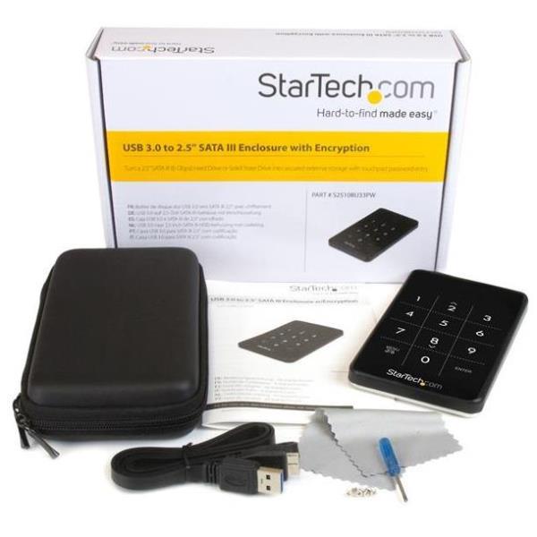 Box HDD SATA USB 3.0 Startech Crittografia Hardware 2.5" - immagine 5