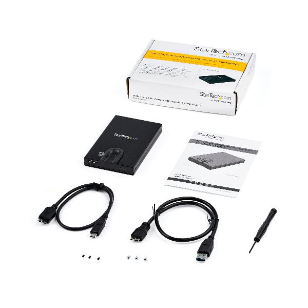 Box Esterno Crittografato Startech per HDD/SSD 2.5" USB 3.0 Alluminio - immagine 2