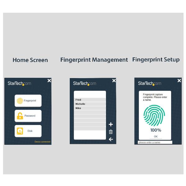 Box Esterno Crittografato Startech per HDD/SSD 2.5" USB 3.0 Alluminio - immagine 5