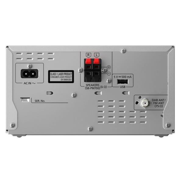 Sistema Hi-Fi Panasonic SC-PM702 80W CD Radio DAB+ Bluetooth Silver - immagine 2