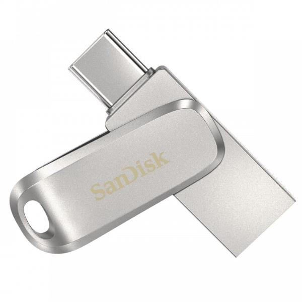 Chiavetta USB Sandisk Ultra Dual Drive Luxe 32GB USB 3.1 Type-C Argento - immagine 2