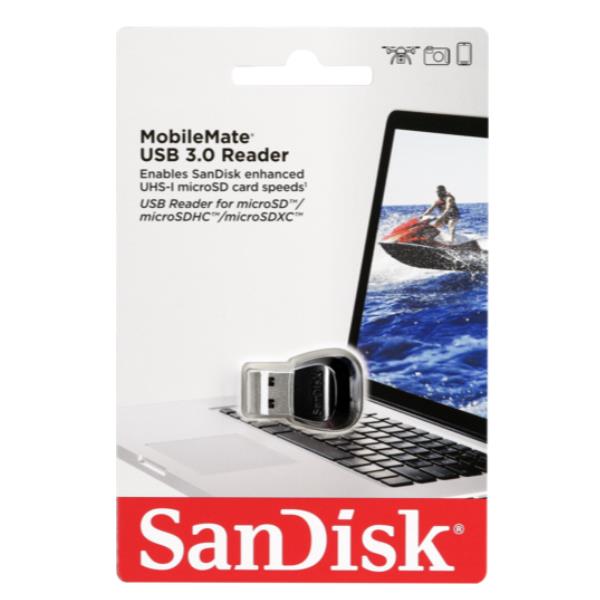 Lettore Memory Card Sandisk MobileMate USB 3.0 Esterno Nero - immagine 4