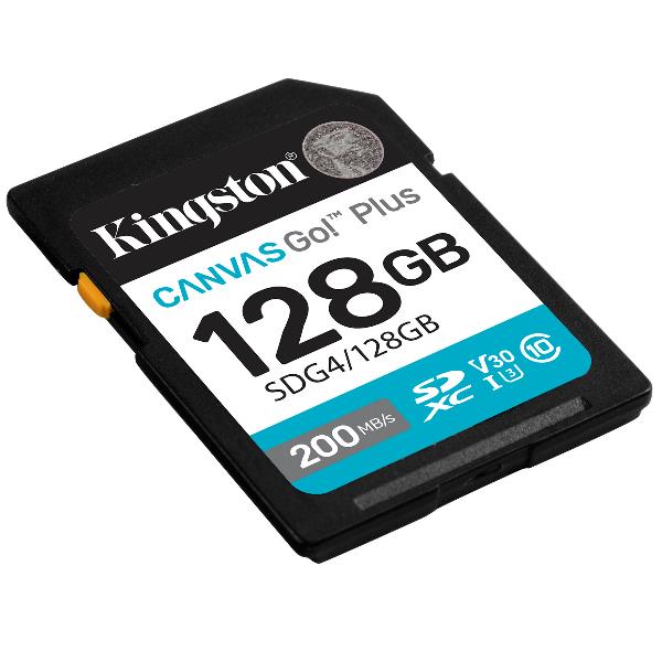 Memory Card SD Kingston Canvas Go! Plus 128GB Classe 10 200MB/s - immagine 3