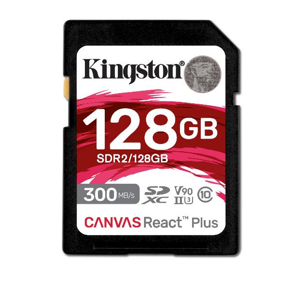 Micro SD Kingston Canvas React Plus 128GB UHS-II 300MB/s V90 4K - immagine 2