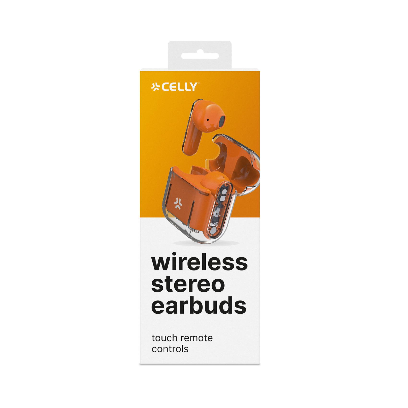 Auricolari True Wireless Celly SHEER Arancione Microfono Integrato - immagine 4